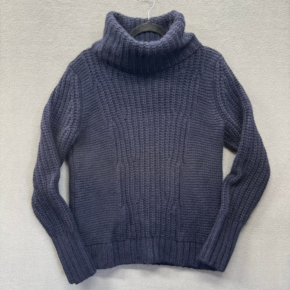 Banana Republic Acrylic‎ Merino Wool Alpaca Blend Cowl Neck Fisherman Sweater M